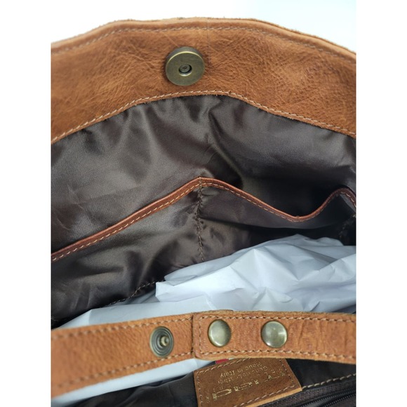 Madi Pelleteria Genuine Leather Brown Hobo Shoulder Handbag Straps - Picture 9 of 16